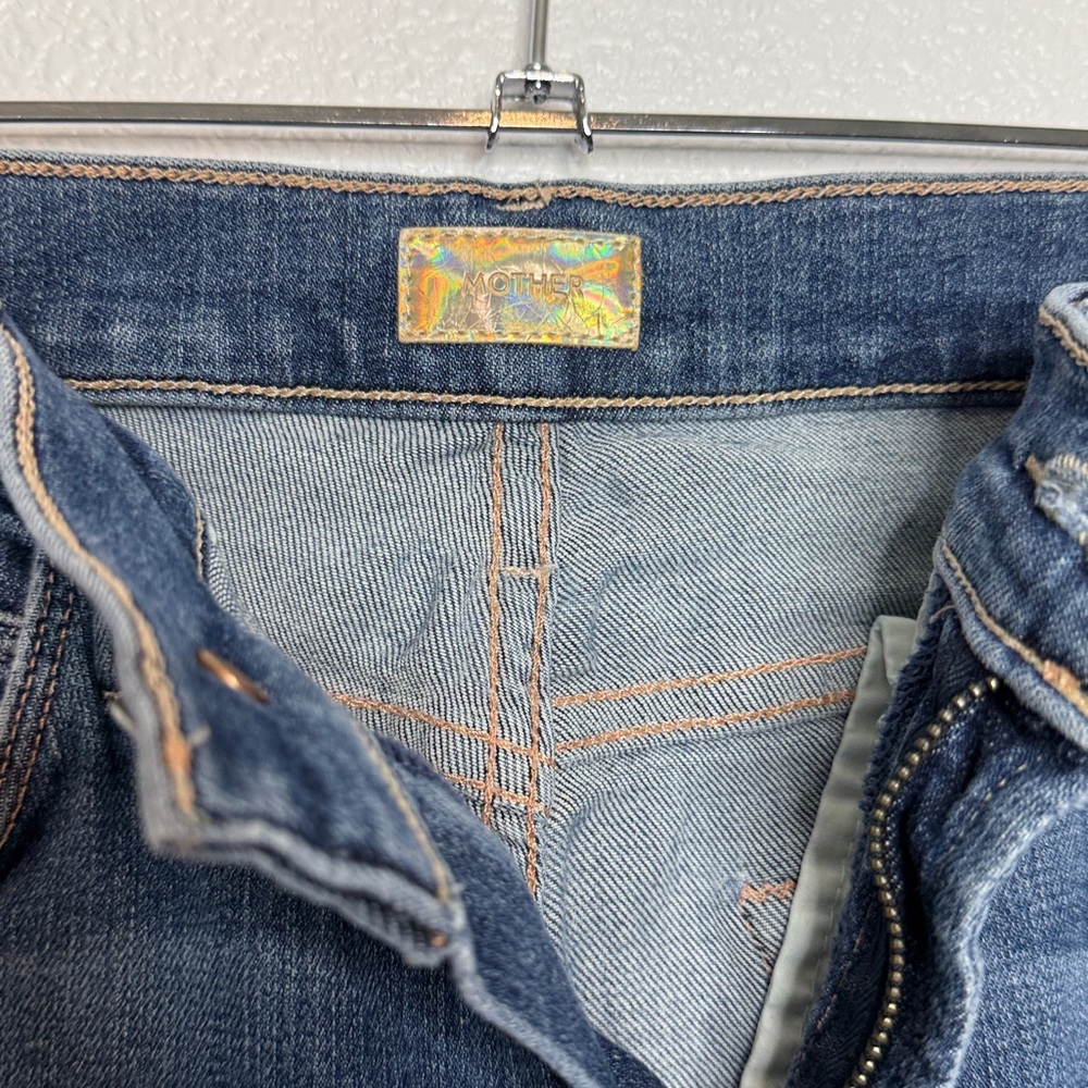 MOTHER The Stunner Zip Two Step Fray Denim Jeans 29” Waist - Picture 3 of 7